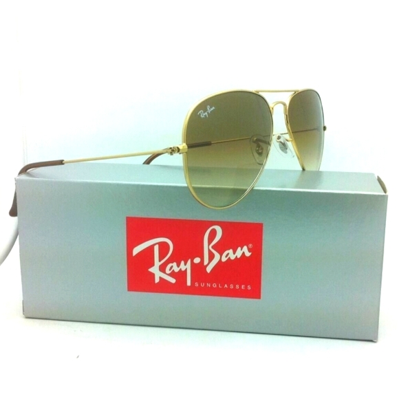 LIKE NEW RayBan Aviator RB3025 Gradient Brown Ray ban Sunglasses - Picture 5 of 13